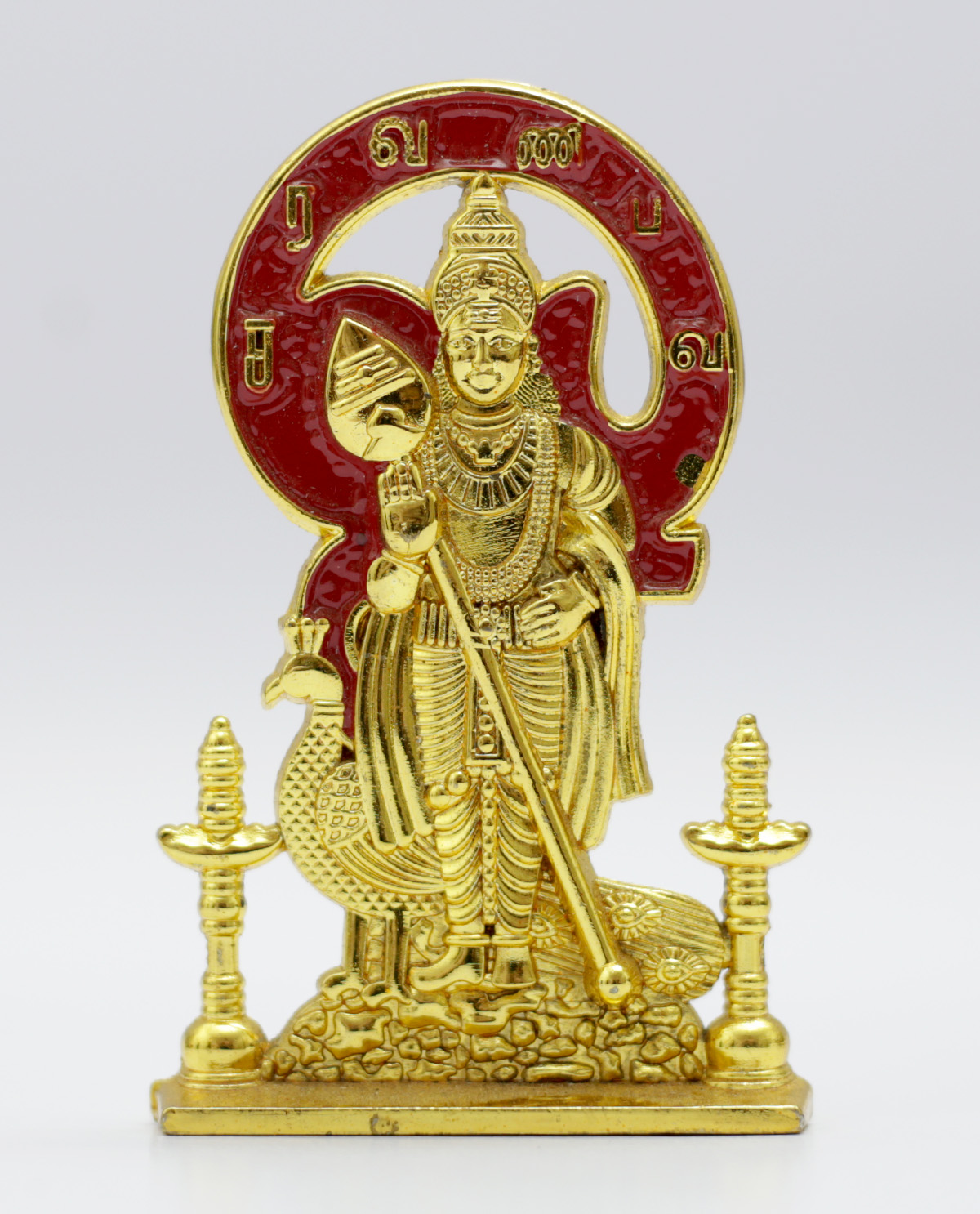 Lord Murugan with Arch and Peacock