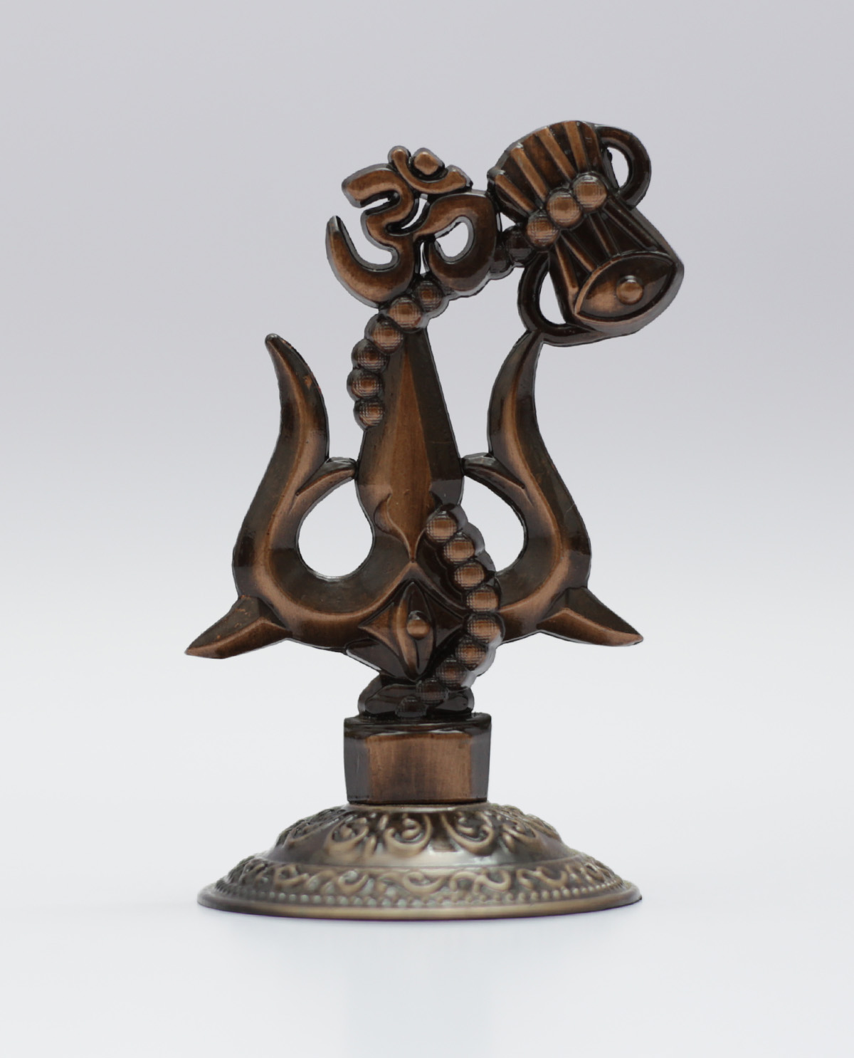 Trishul with Om and Damru
