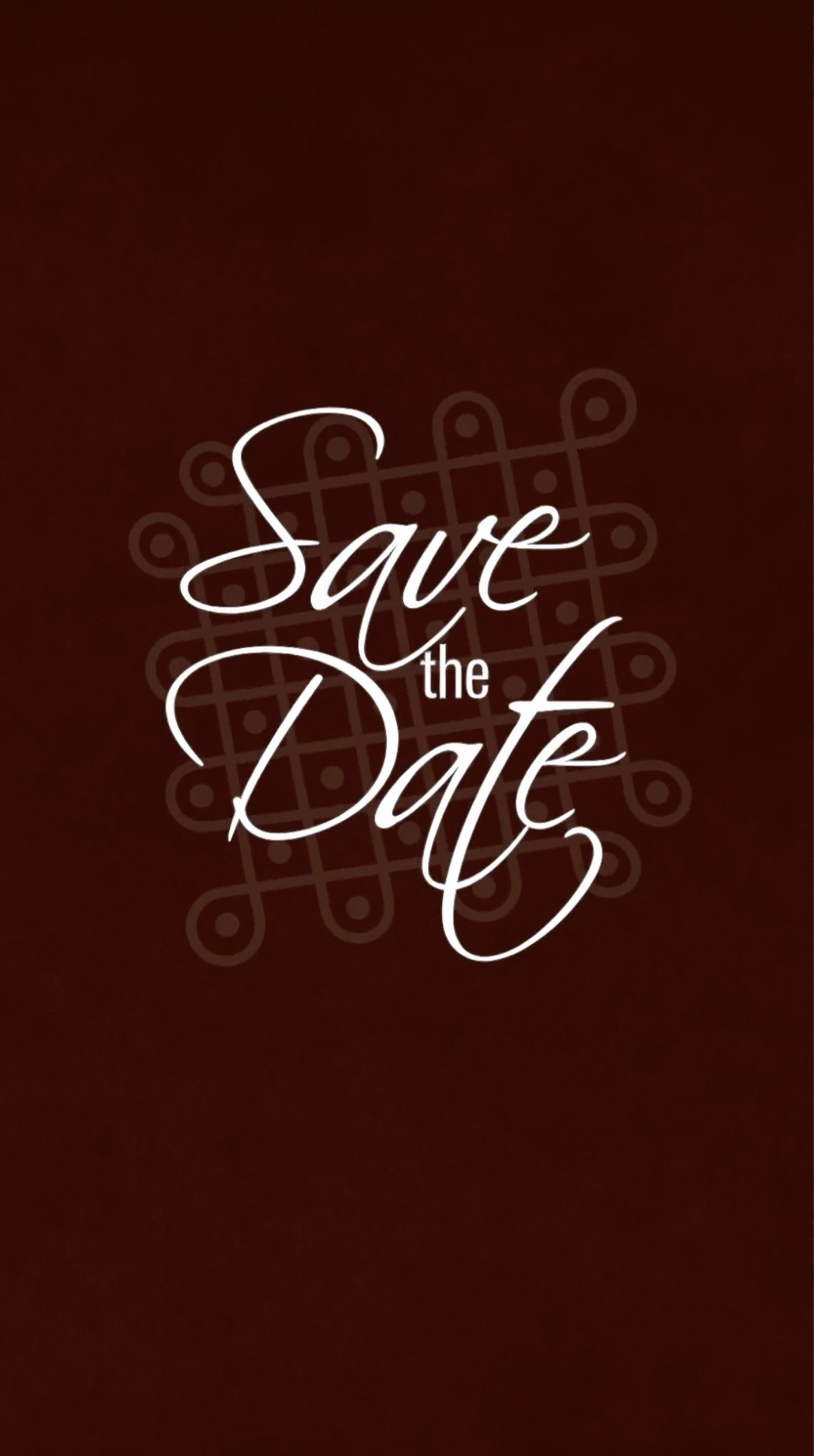 Minimalist Kolam Save the Date Video | South Indian Digital Invitation