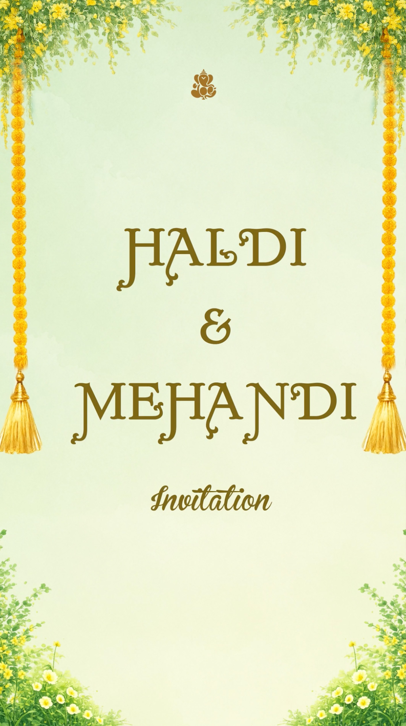 Faire-part Vidéo Haldi et Mehandi | Invitation Animée Indienne