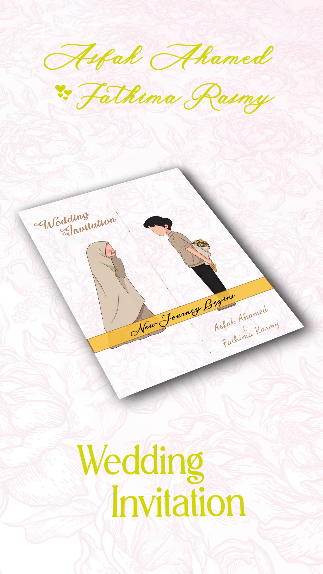 Elegant Muslim Wedding Invitation Video | Digital Nikah & Walima E-Invite