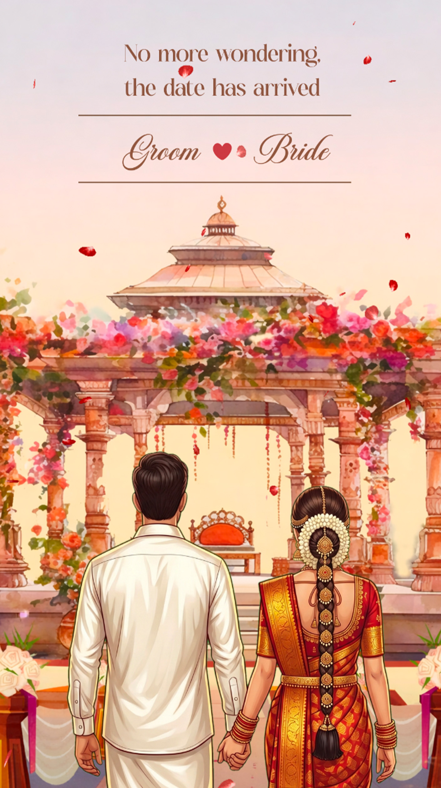 Golden Mandapam – Sri Lankan Tamil Wedding E-Invitation