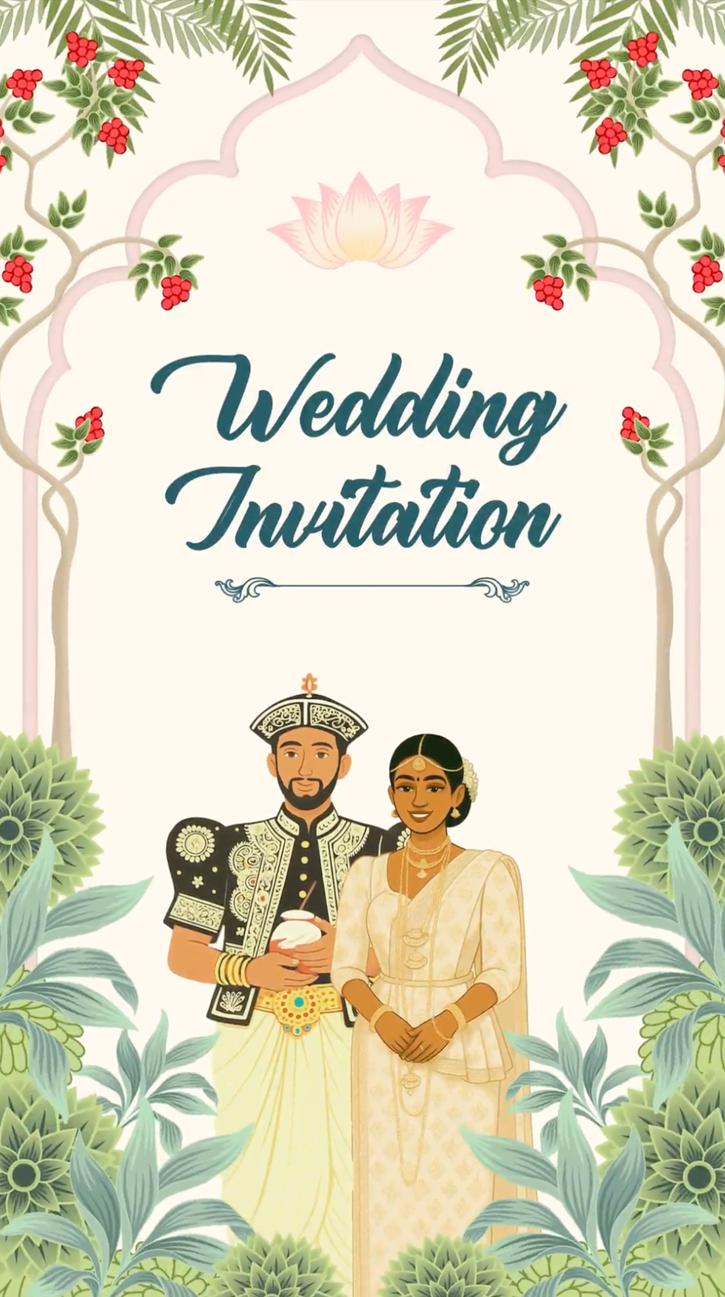 Elegant Wedding Invitation Video | Digital Save the Date E-Card