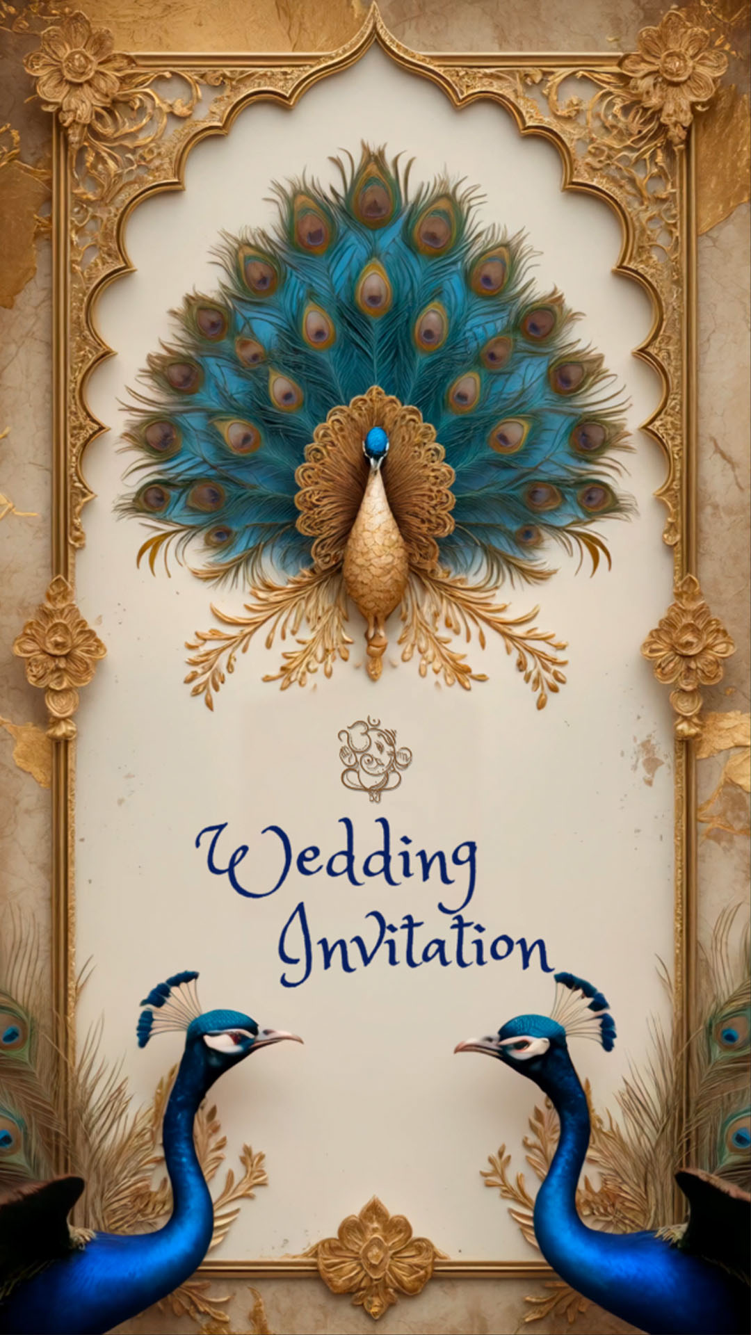 Royal Peacock Hindu Wedding E-Invitation Video