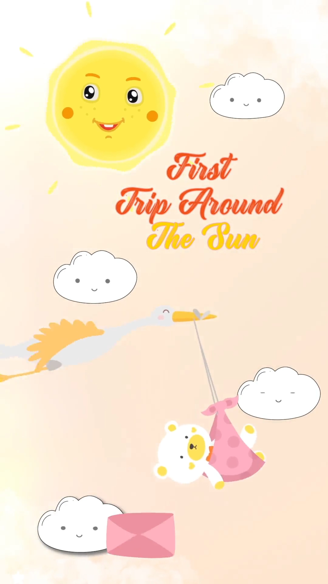 First Trip Around the Sun | First Birthday Video Invitation