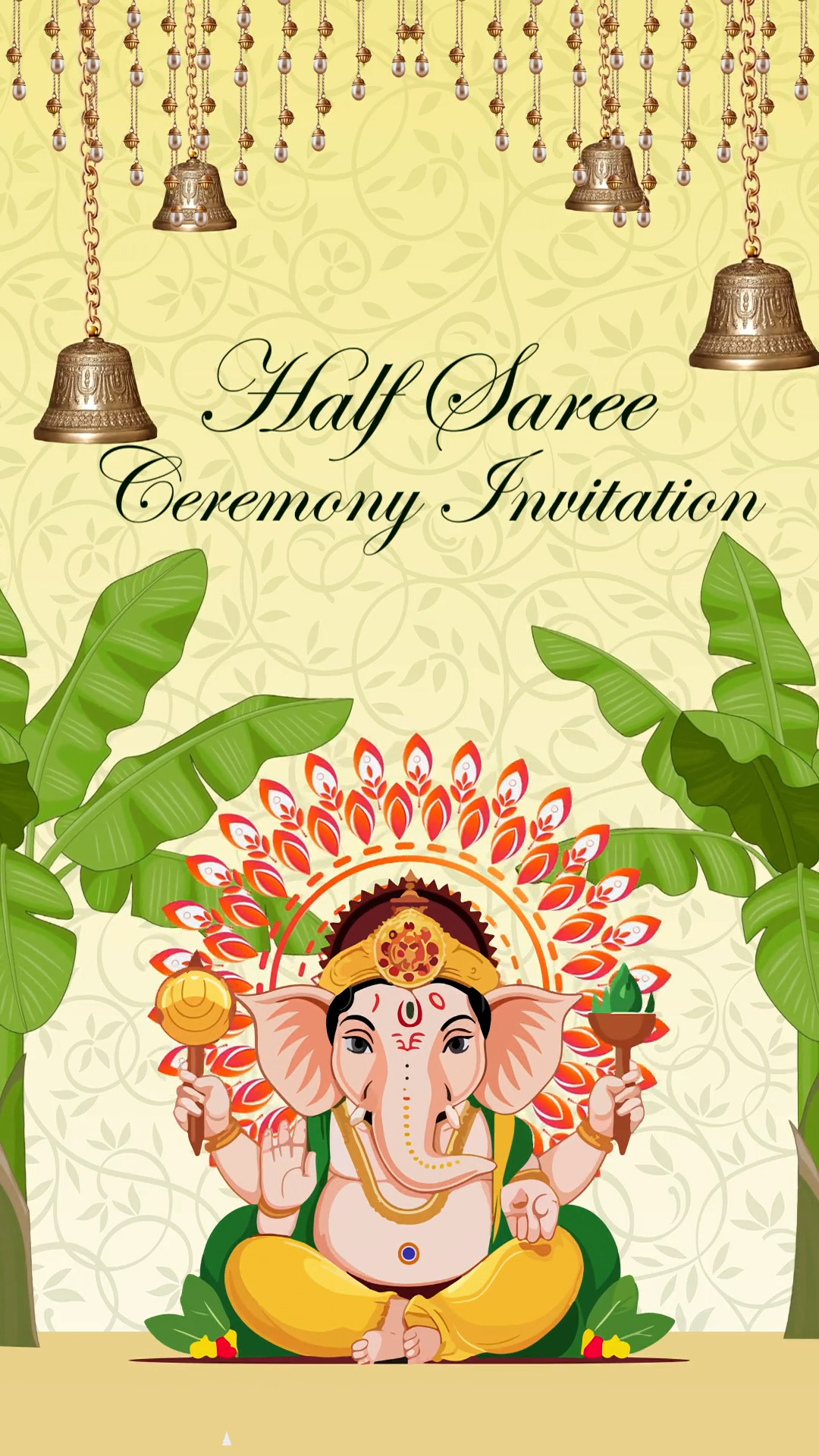 Traditional Tamil Puberty Ceremony Invitation | Digital Video Evite