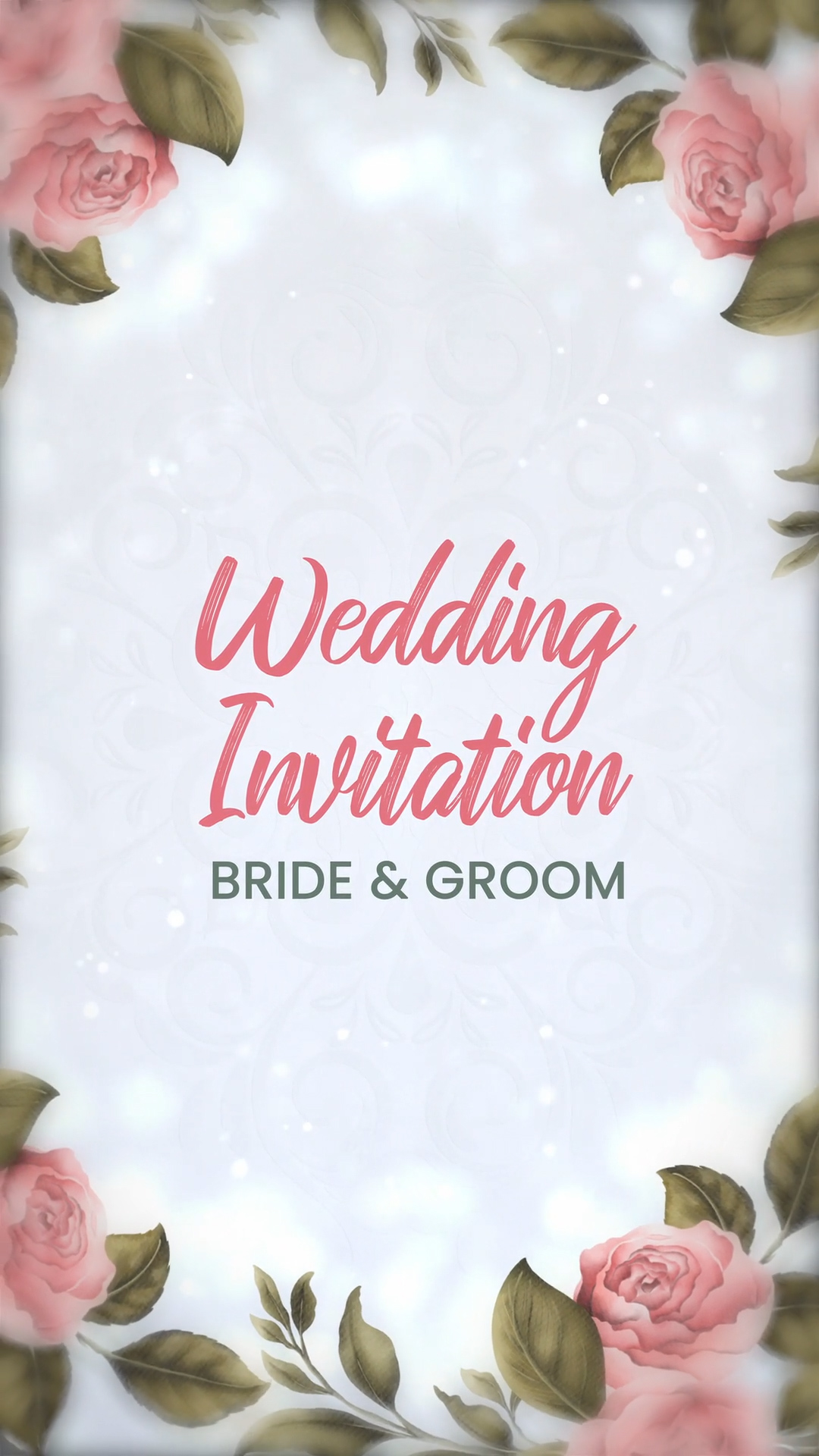 Elegant Floral Wedding Invitation Video