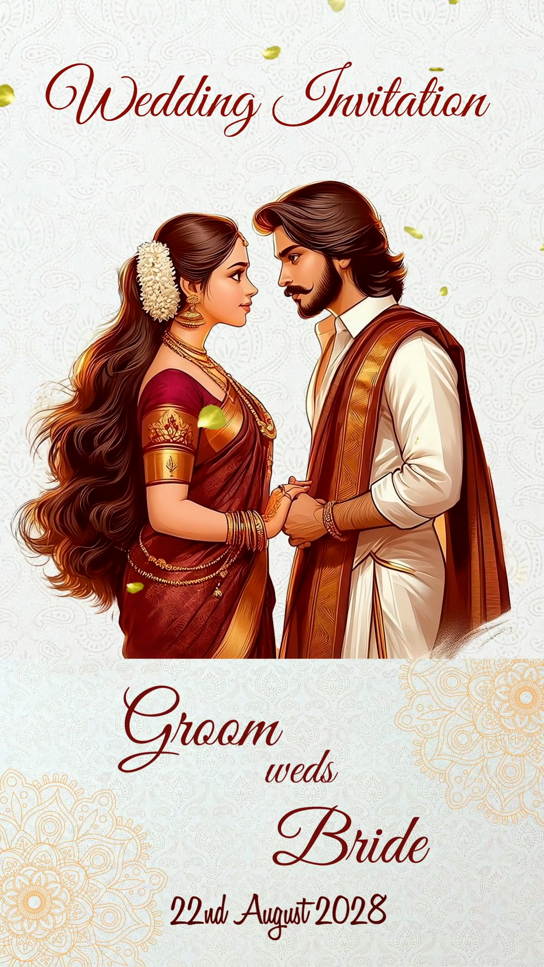 Traditional Hindu Wedding Invitation
