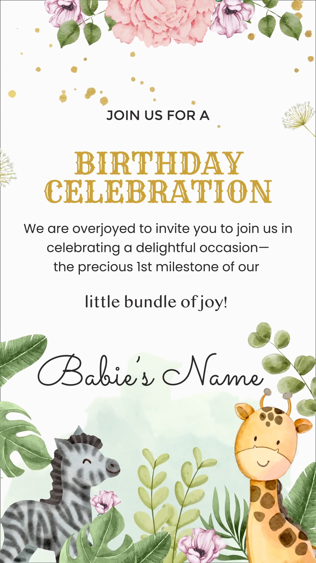 Forest-Themed Birthday Video Invitation