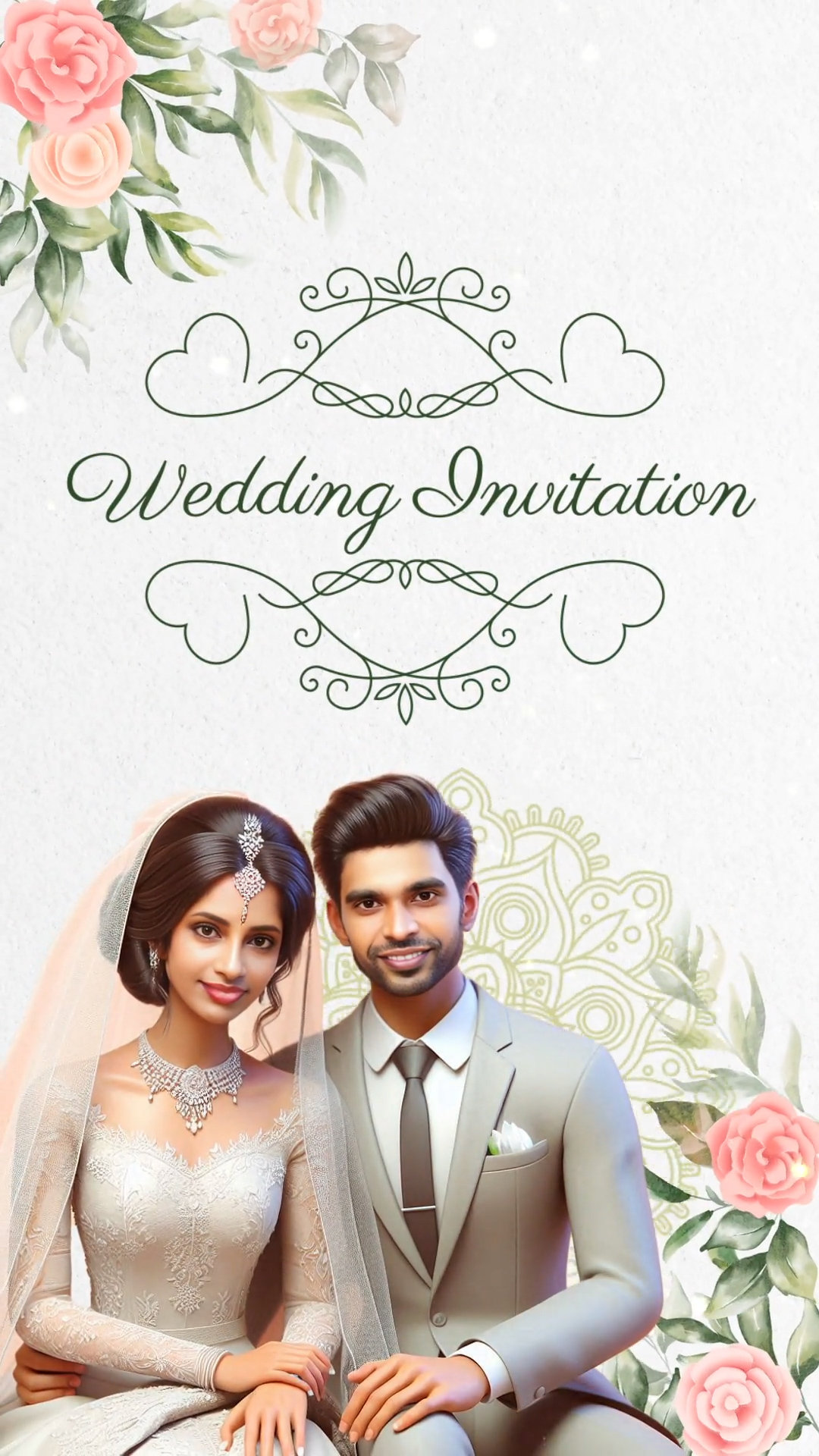 Elegant Christian Wedding Evite