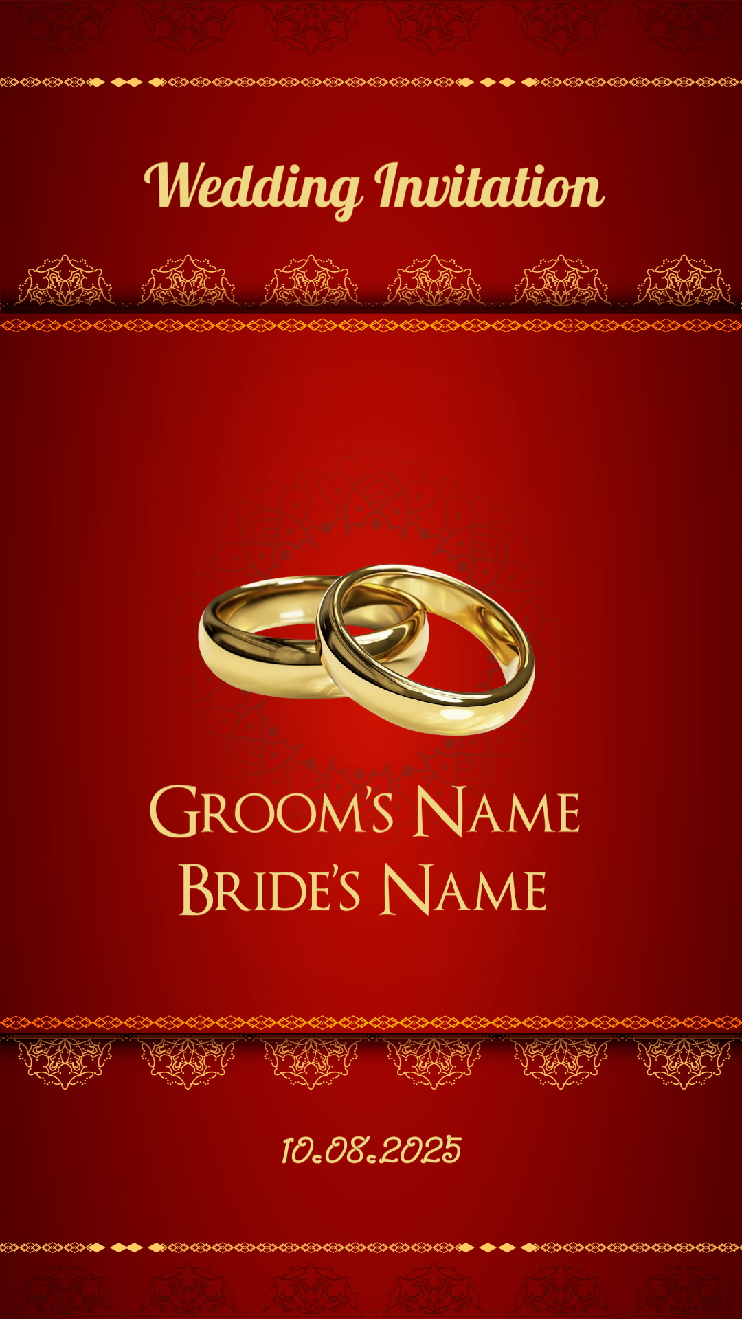 Royal Red Hindu Wedding Invite