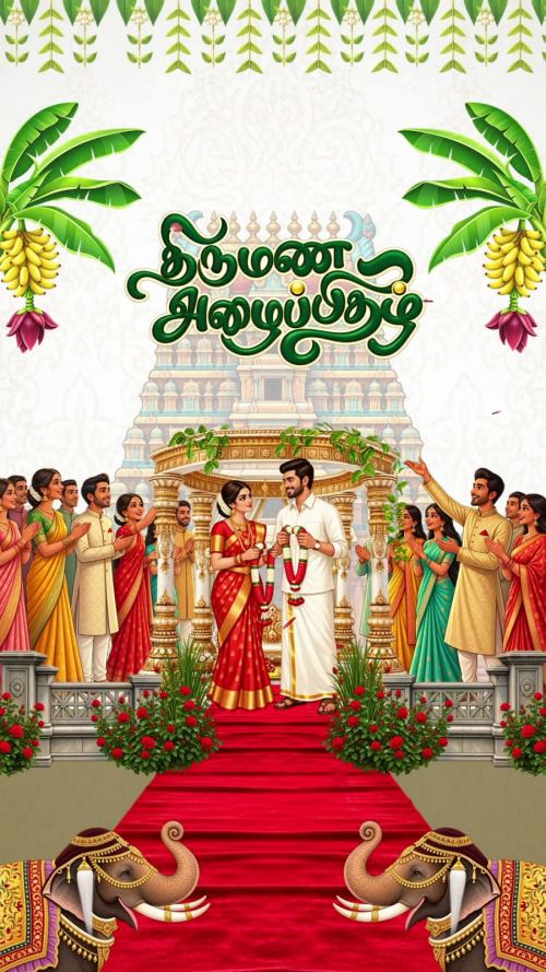 Traditional Tamil Temple Wedding Video Invitation