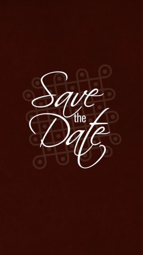 Minimalist Kolam Save the Date Video | South Indian Digital Invitation