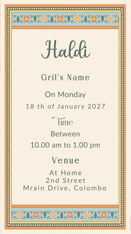 Haldi Ceremony Invitation Video | Traditional Indian Digital E-Card