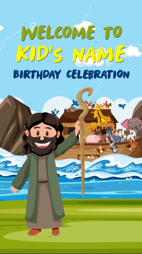 Noah’s Ark-Themed Birthday Evite