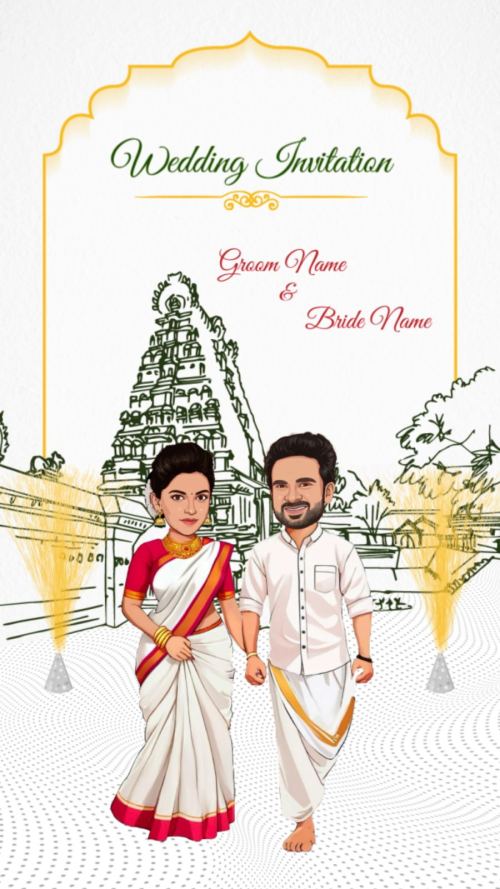 Kerala-Style Tamil Wedding Invite