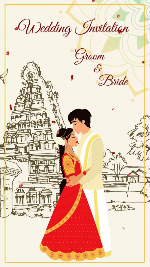 Sri Lankan Tamil Wedding Layout Invite