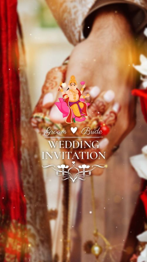 Red Bliss Hindu Wedding Invite