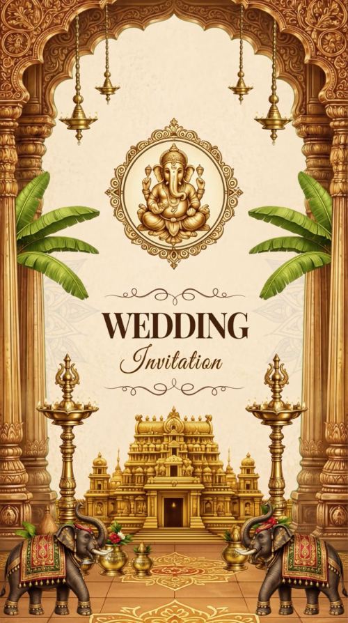 Jaffna Tamil Temple Wedding Video Invitation